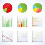 Various Colourful Graph Icons 6 Pack
